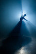 © kohanova1991 - Solo performance by ballerina in tutu against backdrop of luminous spotlight