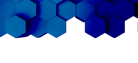 abstract blue honeycomb hexagonal background and wallpaper with empty space for text or brand. illustrazione a nido d'ape con spazio bianco per il testo o il logo 
