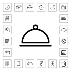 Wall Mural - Dinner icon for web and mobile