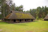 Fototapeta  - Historic rural wood Baltic farm in Estonia