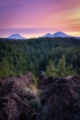 Canvas Print - whychus creek sunset - three sisters wilderness