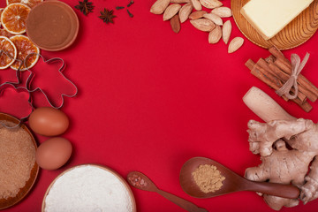 Wall Mural - Christmas cookie cooking background