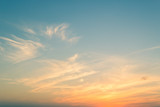 Fototapeta Zachód słońca - sky with clouds on sunset sky in the evening