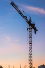 crane against blue sky