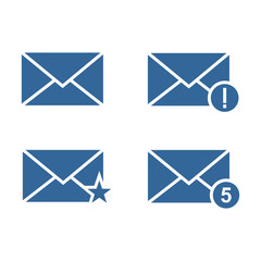 mail message icon, new message icon vector design symbol