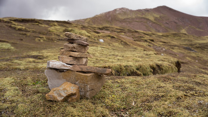 Wall Mural - Landscape of the Andean mountain range in Peru