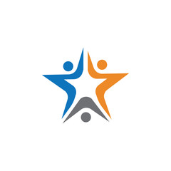 star succes people icon and symbols temlplate