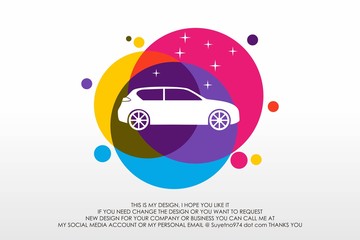 Wall Mural - colorful car logo vector, car logo icon