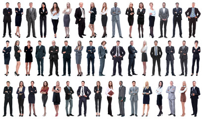 Sticker - collage of a variety of business people standing in a row