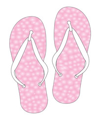 Sticker - Pink Flip Flop Shoes