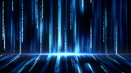Wall Mural - abstract background of a virtual space with binary code. matrix style futuristic concept. creative t