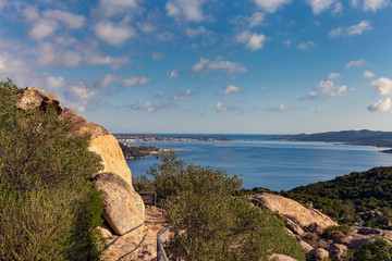 Wall Mural - Mediterranean sea next to Palau, Sardinia, Italy.