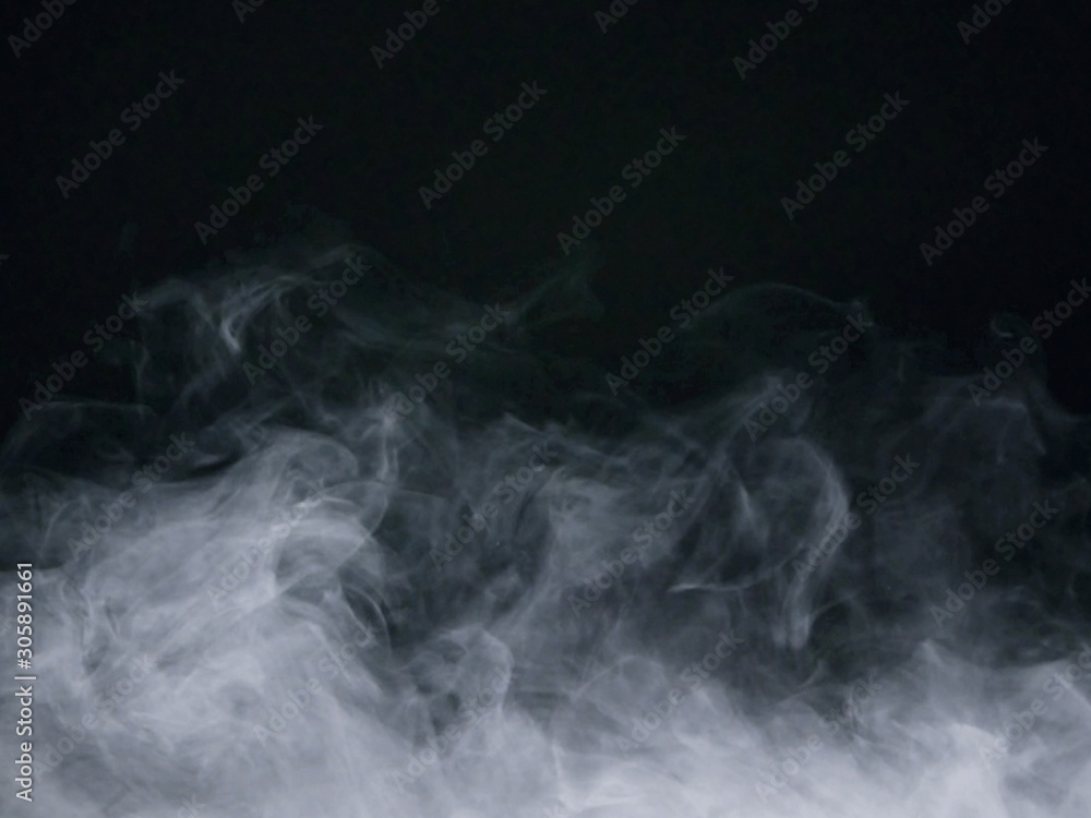 smoke on black background - obrazy, fototapety, plakaty 