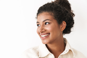 Wall Mural - Beautiful smiling stylish young african woman