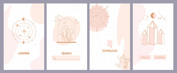 Wall Mural - collection of mystical and mysterious background for social media promotional content. mobile app, l