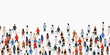 © hobbitfoot - Large group of people on white background. People communication concept.