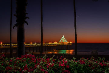 Christmas at Manhattan Beach Pier in California