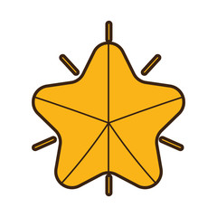 Sticker - gold star bright ornament icon