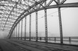 © danielszura - Most we mgle nad rzeką Wisła, Kraków, Polska