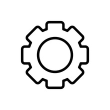 Setting Gear Work Learning Online Icon Thick Line