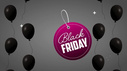 Wall Mural - sale black friday clearance with balloons helium and tag