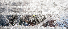 Abstract Photograph Of Water Splashed In A Fountain