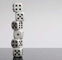 dices on white background