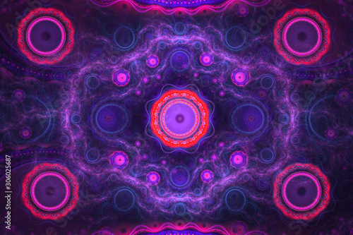 Black purple UV fractal graphic geometric shapes beautiful wallpaper backgrou...