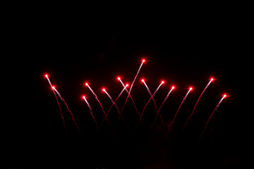 Fireworks in the sky at a fourth of July celebration