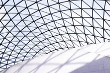 Modern Architectural Design Of Glass Roof Abstract At The British Museum In London