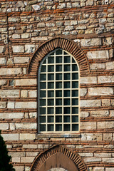 Wall Mural - Window with arabic style. Brick wall.  Istanbul, Turkey