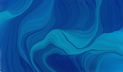 Aufkleber - abstract waves illustration with strong blue, light sea green and midnight blue color