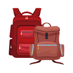 Wall Mural - travel backpacks icon, colorful design