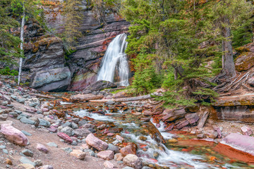 Wall Mural - Baring Falls.Glacier National Park.Montana.USA