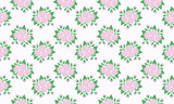 Fototapeta Perspektywa 3d - Seamless wallpaper pattern for rose flower art.