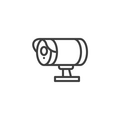 DVR camera line icon. linear style sign for mobile concept and web design. Security camera outline vector icon. Symbol, logo illustration. Vector graphics