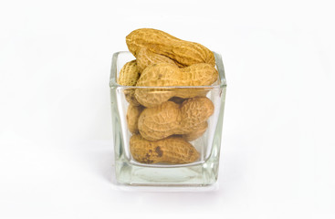 peanut seeds on white background