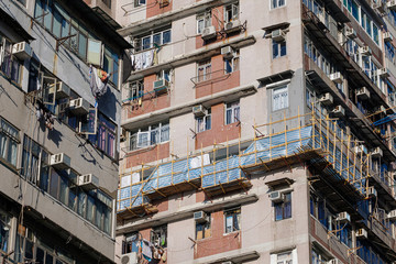 Poster - Residential buildings in Yaumatei, Hong Kong