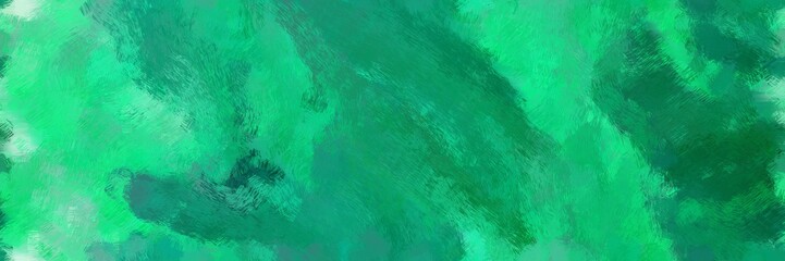 Poster - creative design paint brushed with medium sea green, dark cyan and medium spring green color