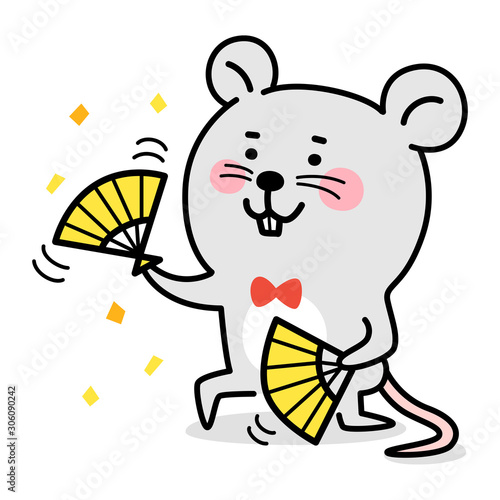 お正月のイラスト 紙吹雪を飛ばして楽し気なネズミのキャラクター Stock Vector Adobe Stock お正月のイラスト 紙吹雪を飛ばして楽し気なネズミのキャラクター Stock Vector Adobe Stock