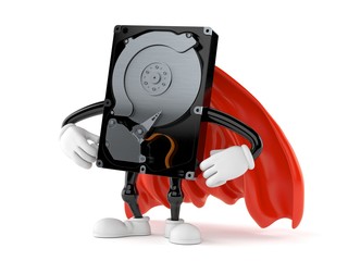 Sticker - Hard disk character with hero cape