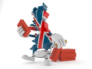 Sticker - UK character with trowel and bricks