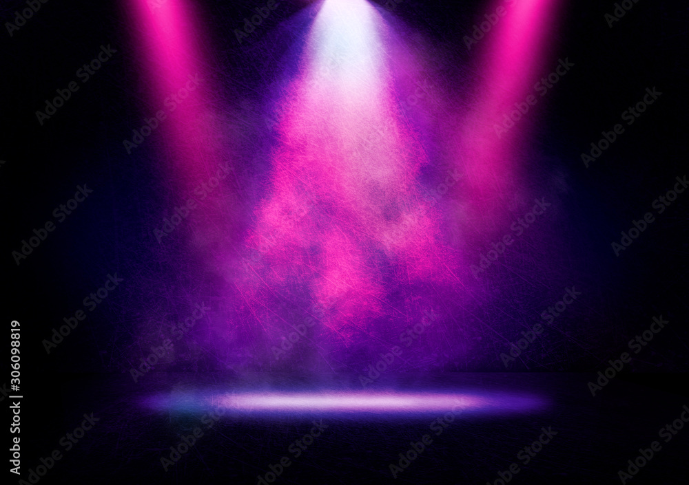 Abstract image of a disco light on a stage - obrazy, fototapety, plakaty 