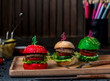 © Kamran - mini burgers with coloured buns
