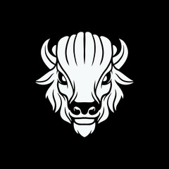 Wall Mural - vector illustration of a Bison. Animal head Design for logo and T shirt design