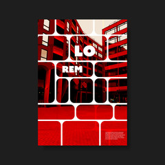 Wall Mural - Modern Style Flyer or Cover Design for Your Business with Urban Theme - Applicable for Business Reports, Presentations, Placards, Posters