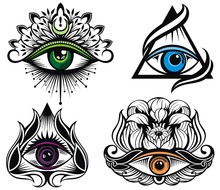 All Seeing Eye Symbol. Vision Of Providence. Tattoo Eyes