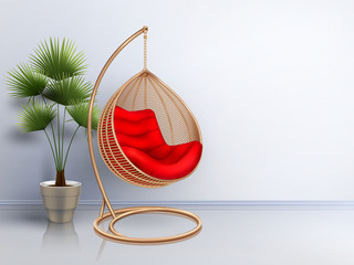 Canvas Print - Domestic Swing Chair Composition