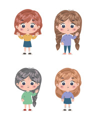 Poster - Isolated set of kids cartoons vector design