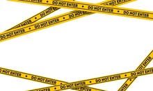Warning Tape Background. Do Not Enter Yellow Ribbons
